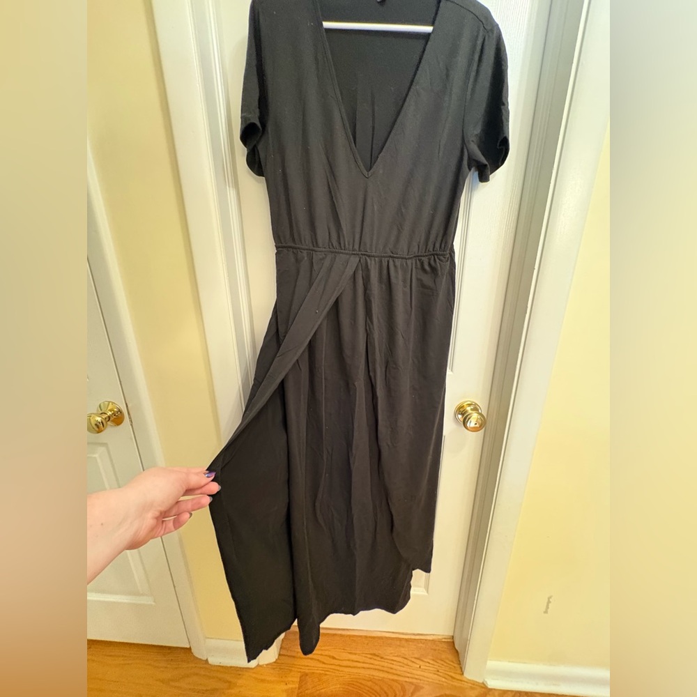 Black V-Neck Dress
